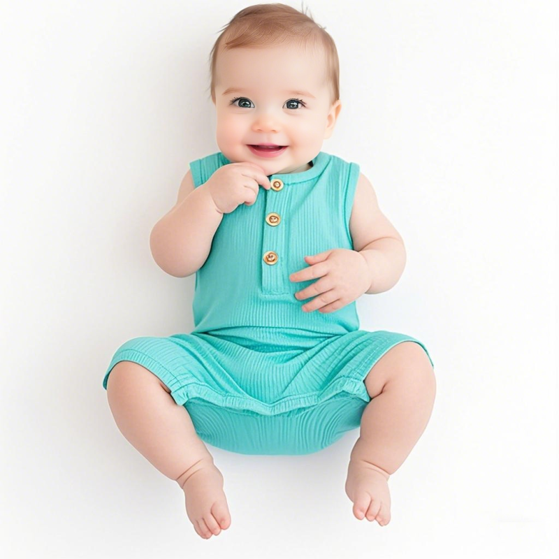 New born short bamboo baby romper
