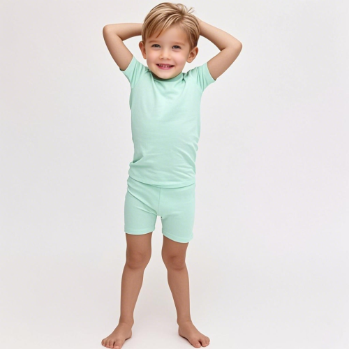 Full Custom Short Bamboo Kids Pajama Set