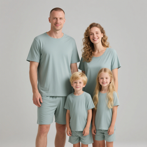 OEM Custom Family Pajamas Bamboo Summer Sleepwear