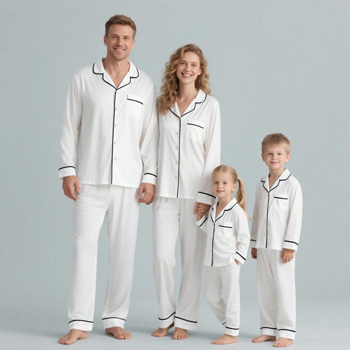 Full Custom Bamboo Family Matching Pajamas Set
