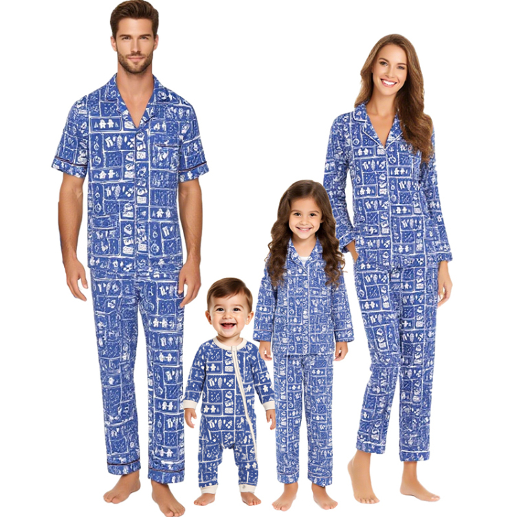 Custom Print Family Matching Bamboo Pajamas Wholesale
