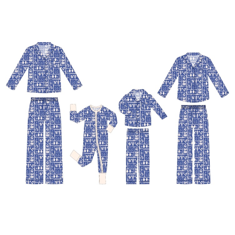 Custom Print Family Matching Bamboo Pajamas Wholesale