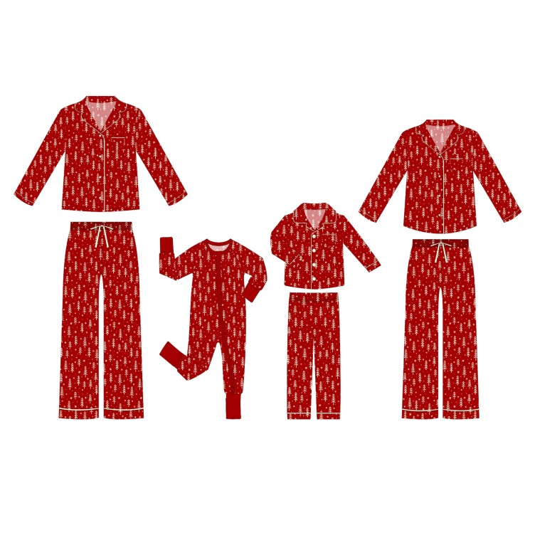 Custom Pajamas Christmas Matching Bamboo Pajamas