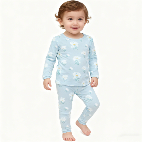 Custom Long Sleeves Bamboo Baby Pajama Set