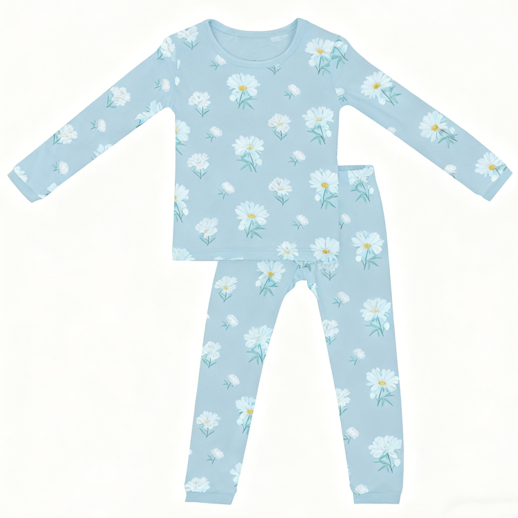 Custom Long Sleeves Bamboo Baby Pajama Set