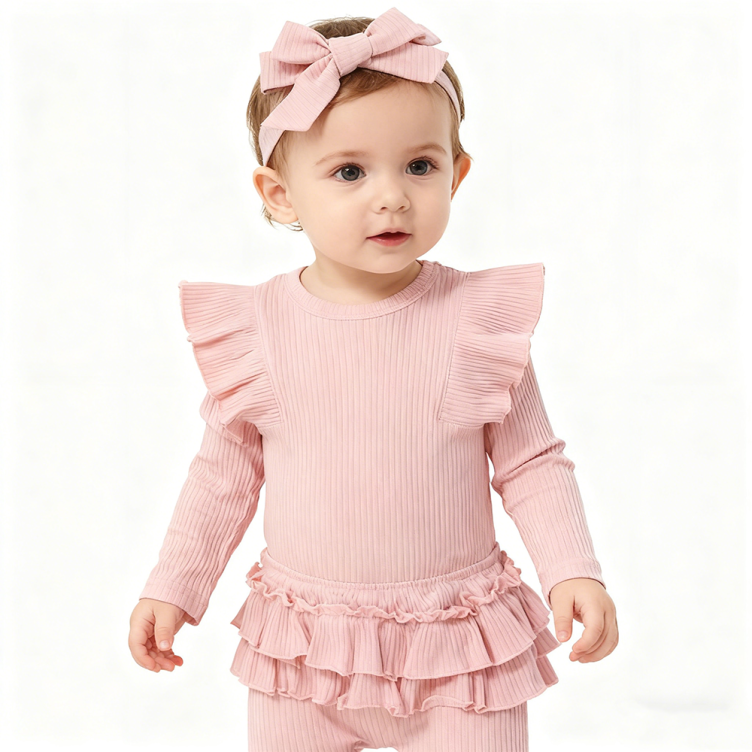 Custom baby girl clothes bamboo baby romper