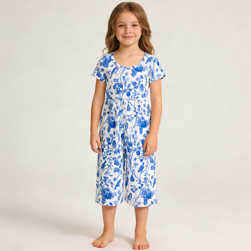 OEM Summer Sleeveless Bamboo Kids Girl Clothes