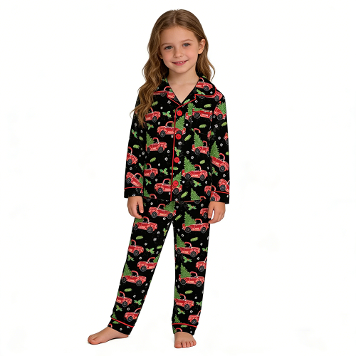 Custom Causal Long Sleeves Kids Bamboo Pajamas