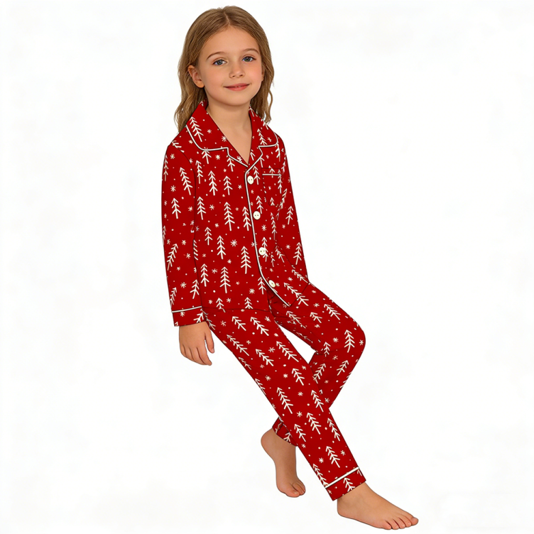 OEM Bamboo Pajamas Kids Girl Pajamas Set