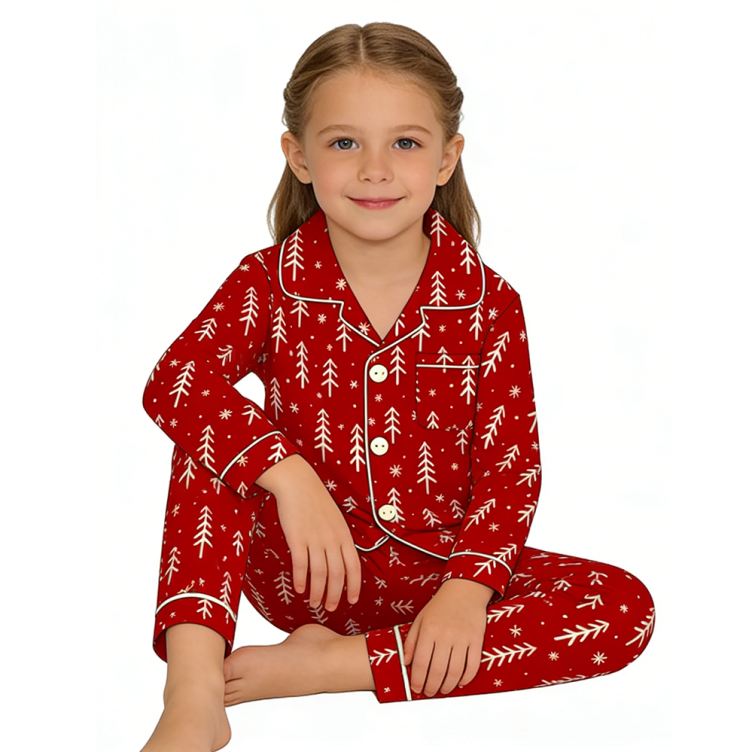OEM Bamboo Pajamas Kids Girl Pajamas Set