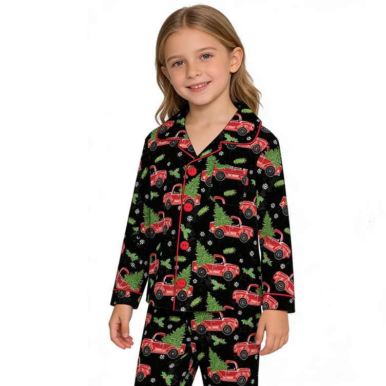 Custom Causal Long Sleeves Kids Bamboo Pajamas