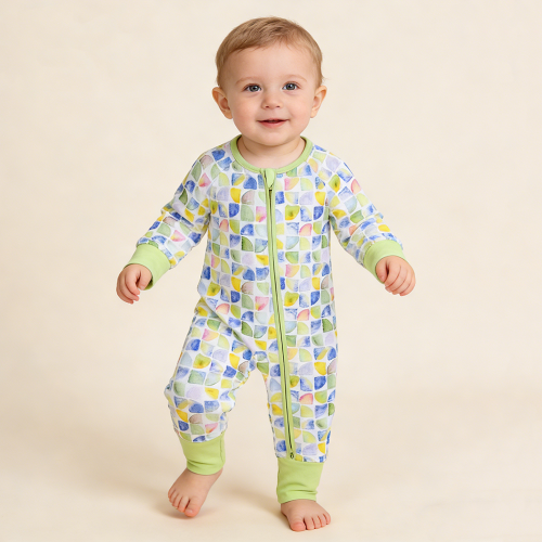OEM Two Ways Zipper Bamboo Baby Romper