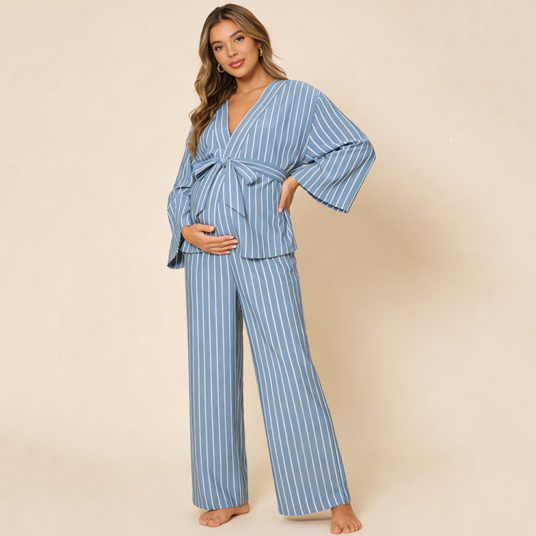 Custom Long Sleeve Loose Maternity Pajamas Set