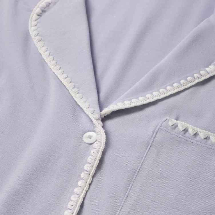 Frida Tanboocel Bamboo Shortie Short PJ Set With Lace Edge