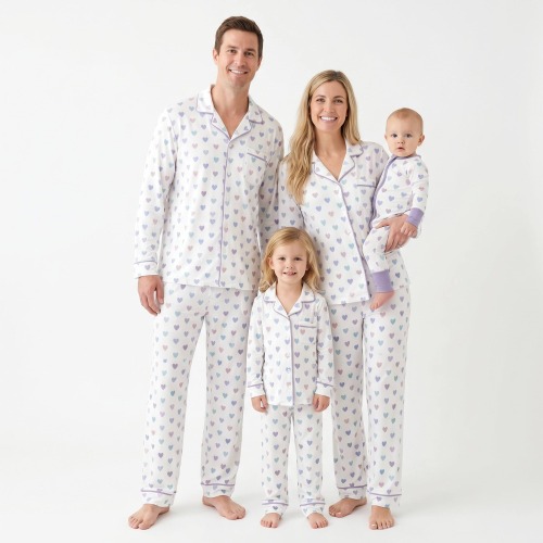 Custom Pajamas Valentine Matching Bamboo Pajamas