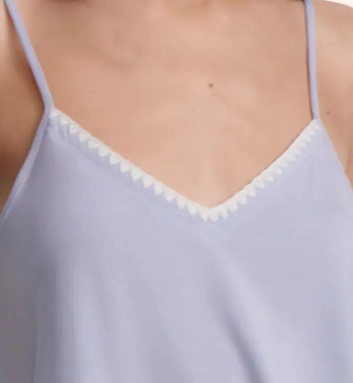Bamboo Cami & Shortie Short PJ Set OEM&ODM Lace Trim Camisole Pajamas
