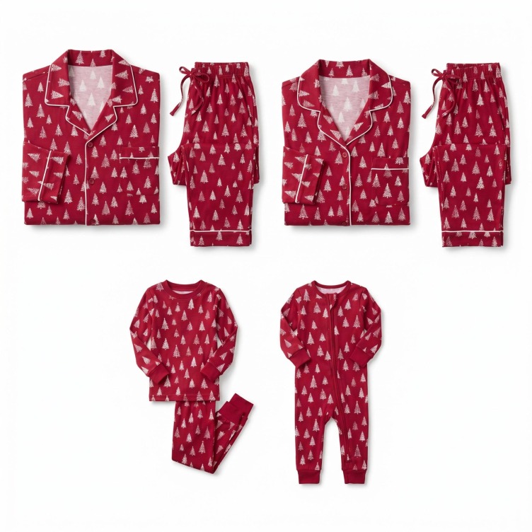 Custom Pajamas Christmas Matching Bamboo Pajamas
