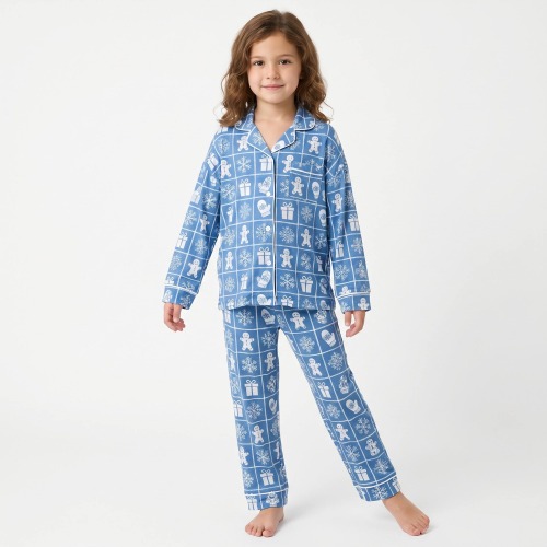 Custom Causal Bamboo Long Sleeves Kids Pajamas Set