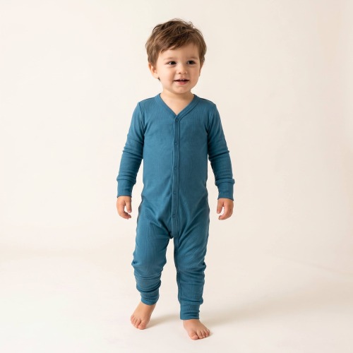 Custom Bamboo Baby Romper Bamboo Ribbed Clothes