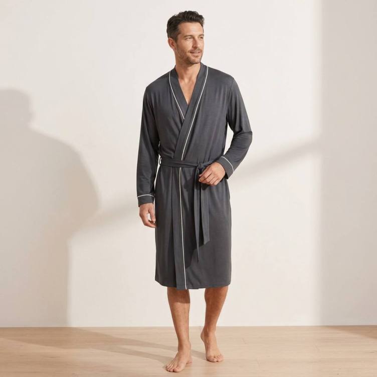 High Quality Men's Pajamas Custom Bamboo Men's Nightgown