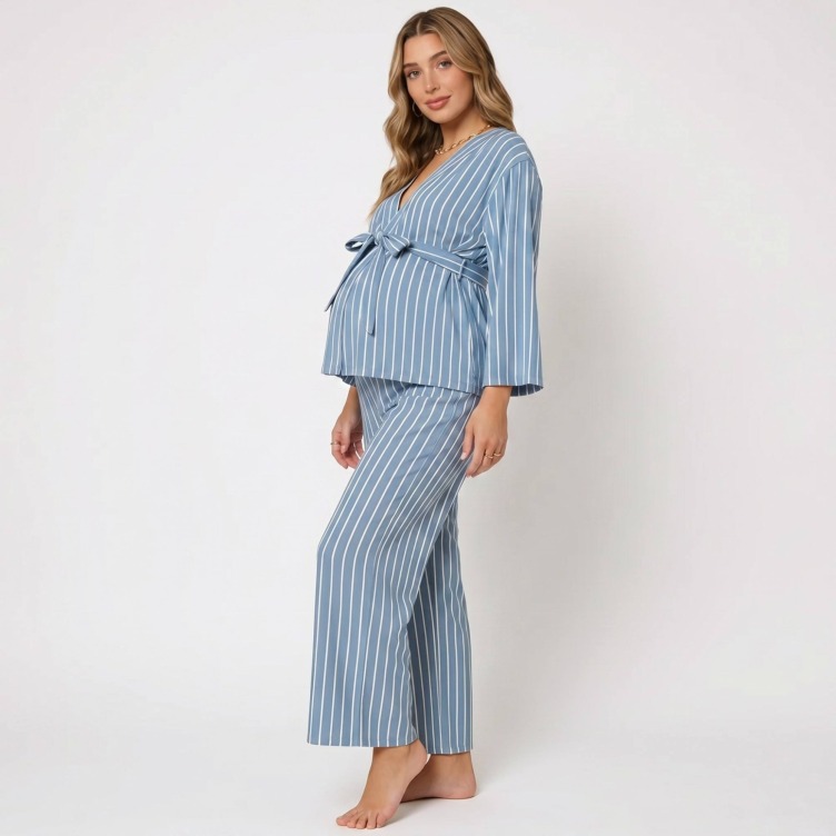 Custom Long Sleeve Loose Maternity Pajamas Set