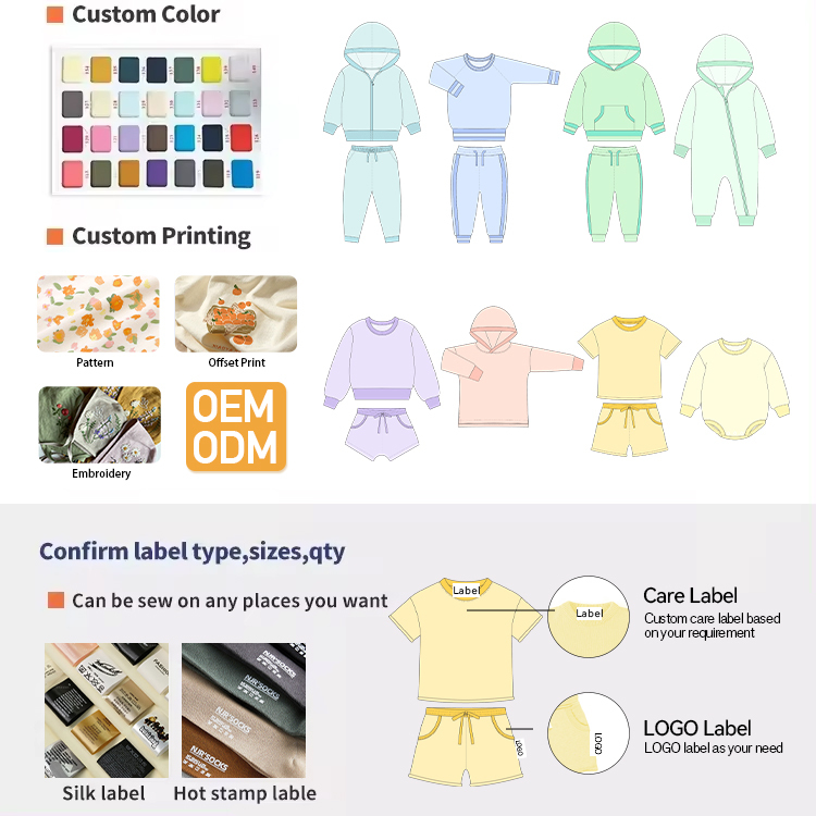 Custom Kids Toddler Clothes Long Sleeve Kids Sweatsuit Set