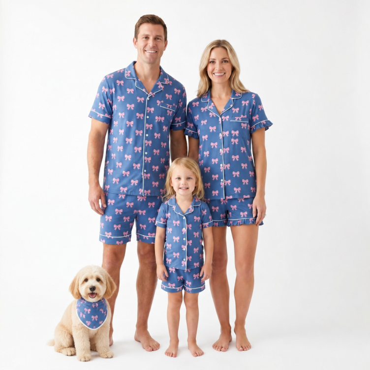 Custom Bamboo Valentine Matching Pajamas