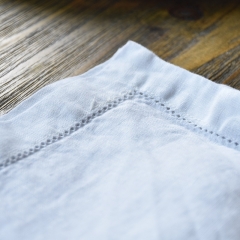 white linen dinner napkin