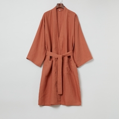 Kimono linen robe