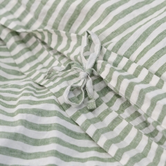 leaf strips linen duvet cover set