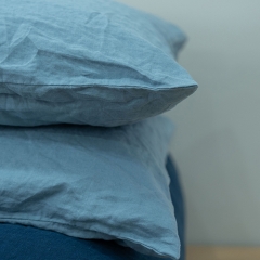 Air Superiority Blue linen duvet cover set