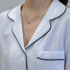 white women linen shirt pajamas set