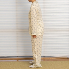print logo women linen shirt pajamas set