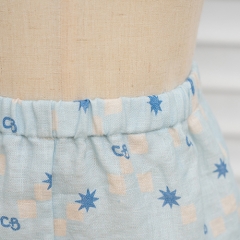 winter sun printed logo kids linen pants