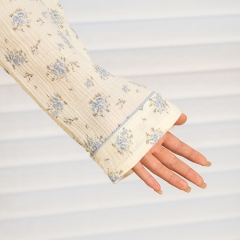 print logo women linen shirt pajamas set