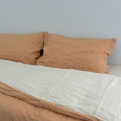 Light taupe linen duvet cover set