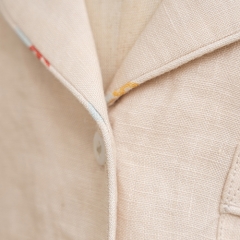 Peach wood kids linen pajamas set