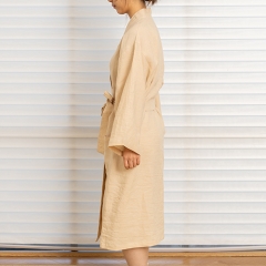 Beige linen robe