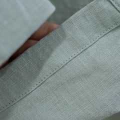 sage green women linen shirt pajamas set