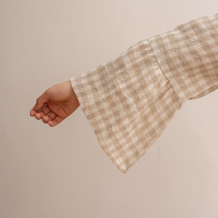 Natural gingham woman casual dress