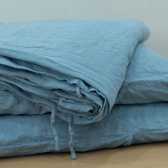 Air Superiority Blue linen duvet cover set