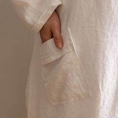 white v neck woman dress