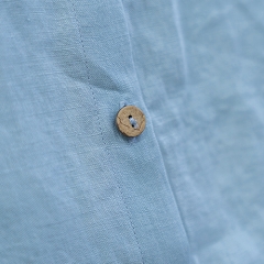 sky blue women linen shirt
