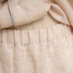 Peach wood kids linen pajamas set