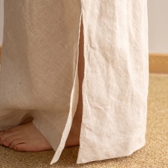 natural low neck dress woman dress