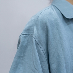 sky blue women linen shirt