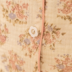 printed floral pattern women linen shirt pajamas set