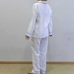 white women linen shirt pajamas set