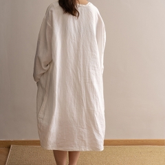 white v neck woman dress