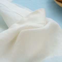 Wave printed round linen table cloth